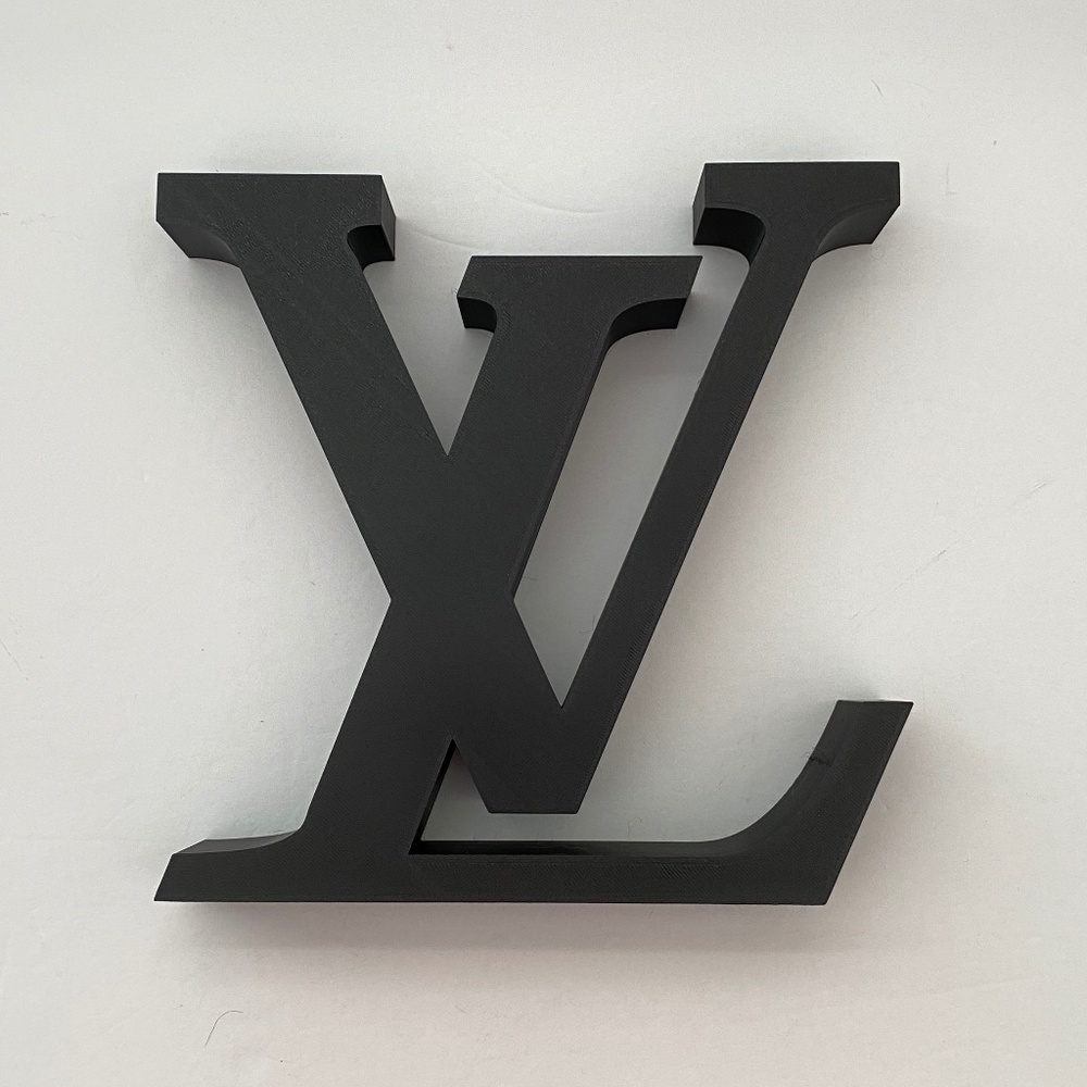 Rare LARGE 8.5" Black LV Art Decor - Picture 2 of 6